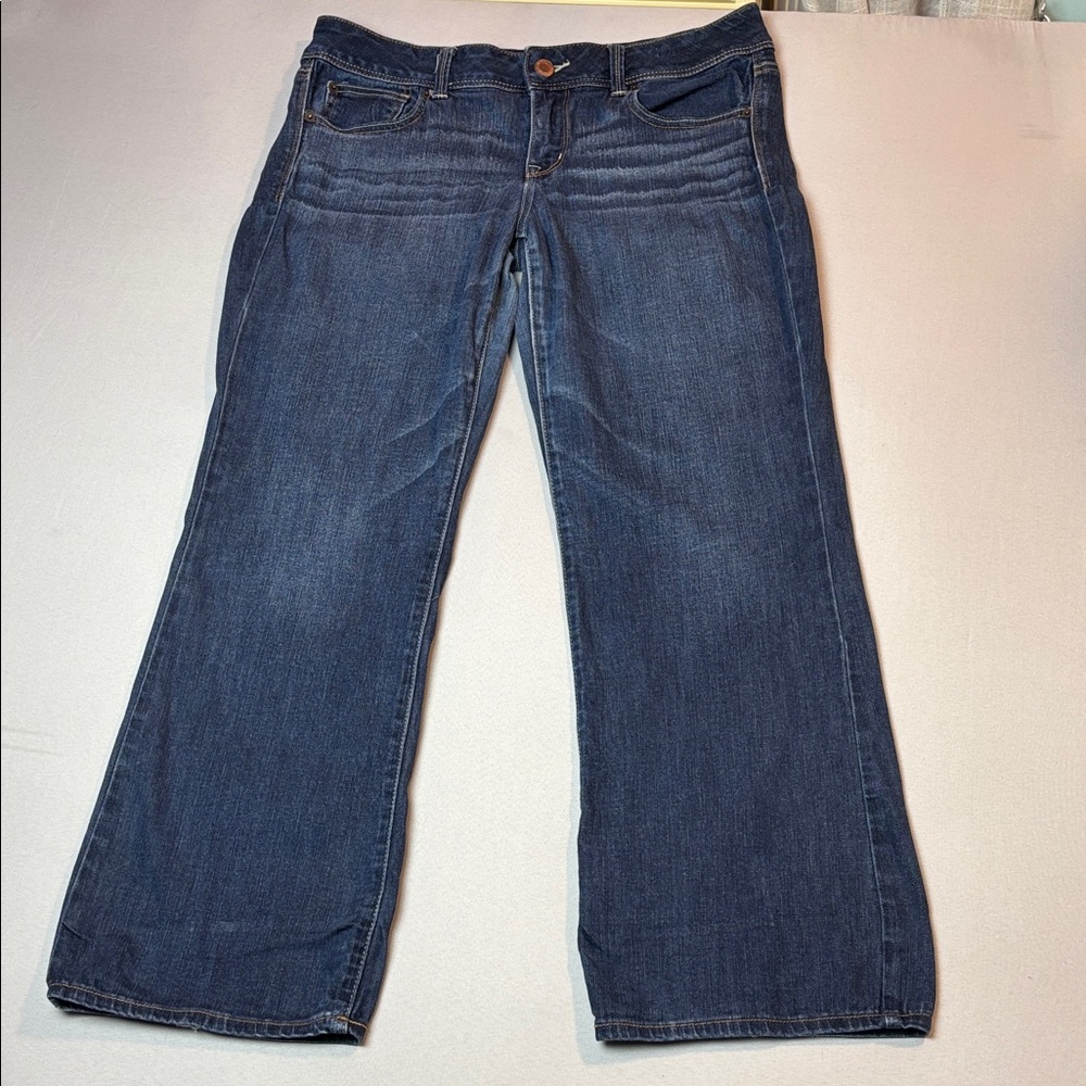 American Eagle Outfitters Women's 14 Boot Cut Jeans - Dark Blue